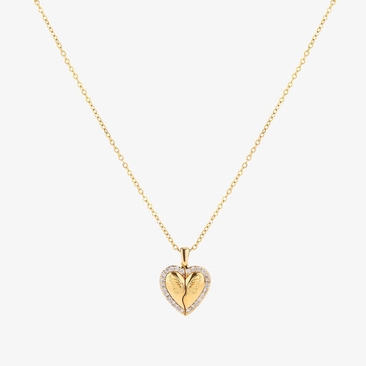 Vlinderhart-ketting in goud