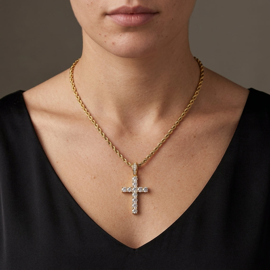Kruisketting in goud