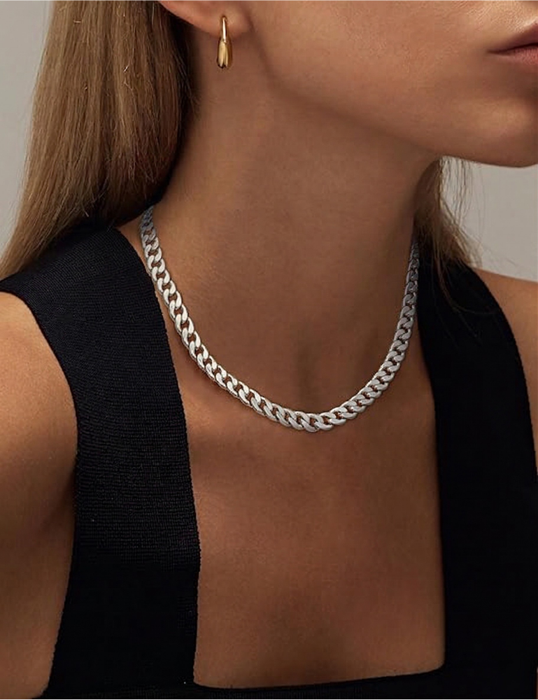 Cubaanse ketting met grove schakels in goud