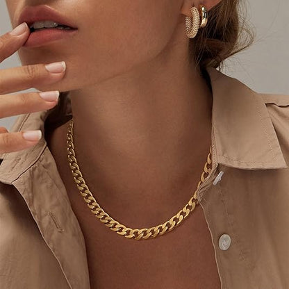 Cubaanse ketting met grove schakels in goud