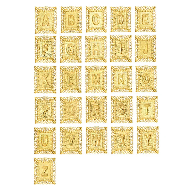 Gekruiste initialenketting in goud