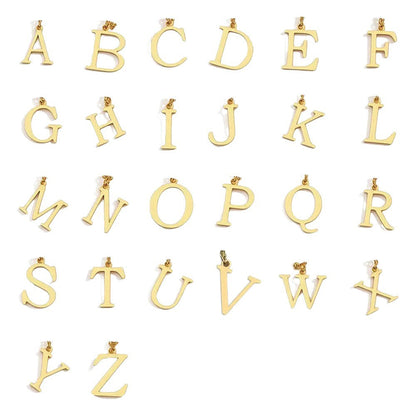 Gelaagde initialenketting in goud