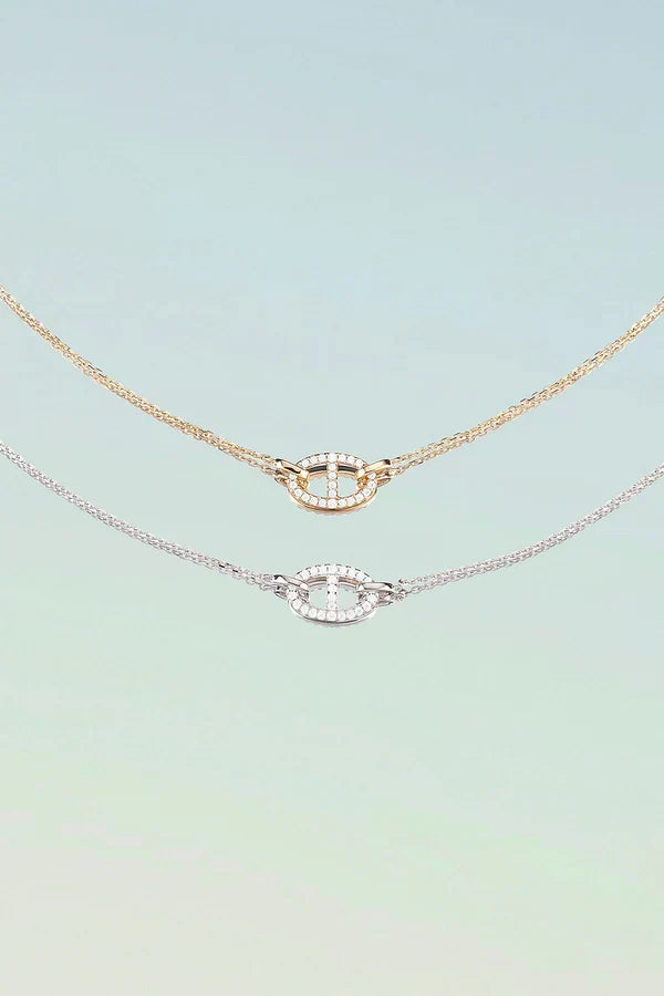 Ketting Isaline Marina in wit goud