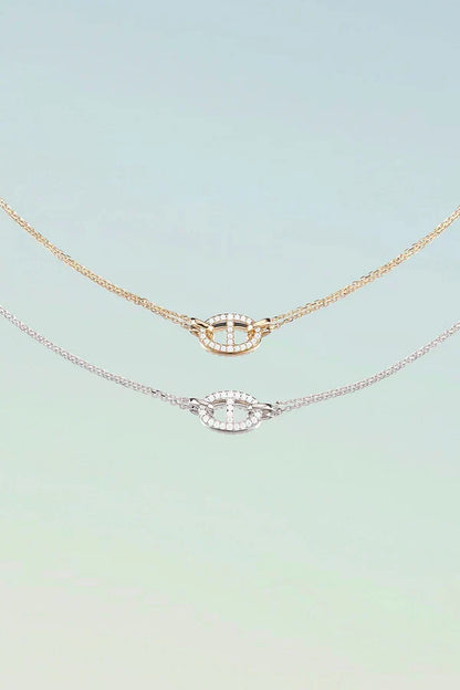 Ketting Isaline Marina in wit goud