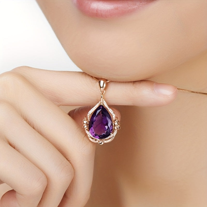Amethist ketting Maria in goud