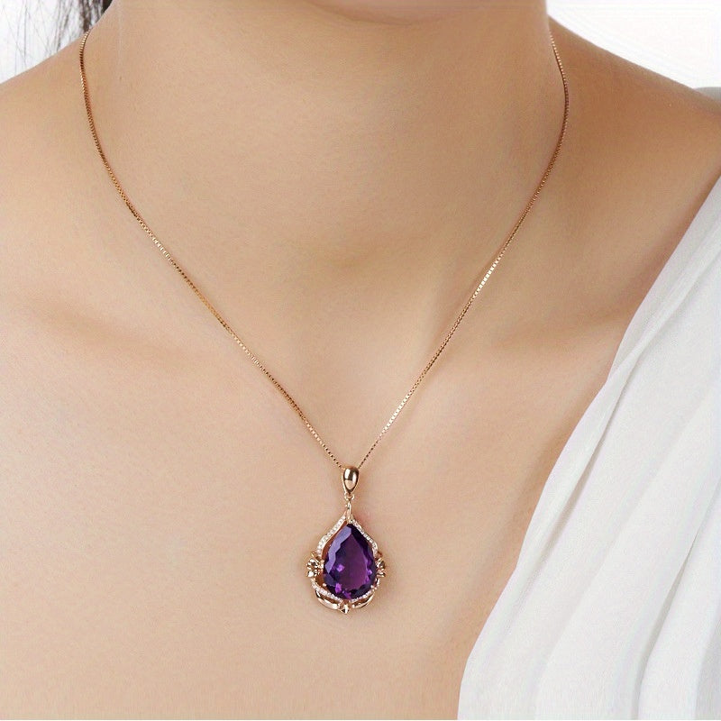 Amethist ketting Maria in goud