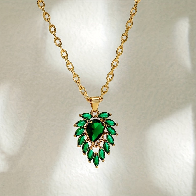 Smaragdketting Matilde in goud