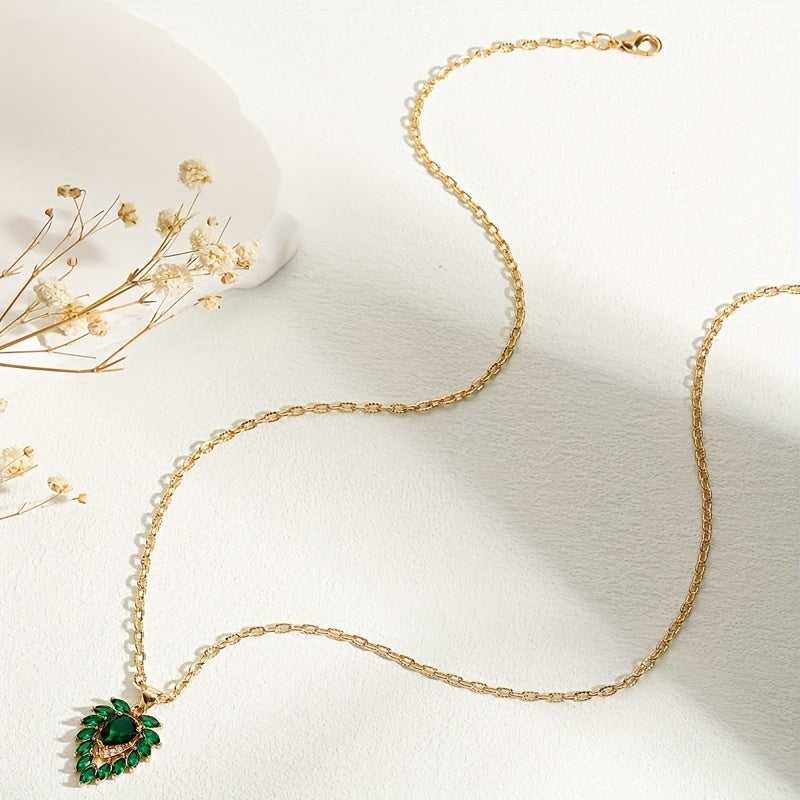 Smaragdketting Matilde in goud