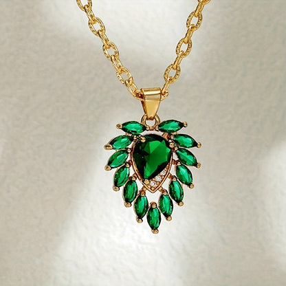 Smaragdketting Matilde in goud