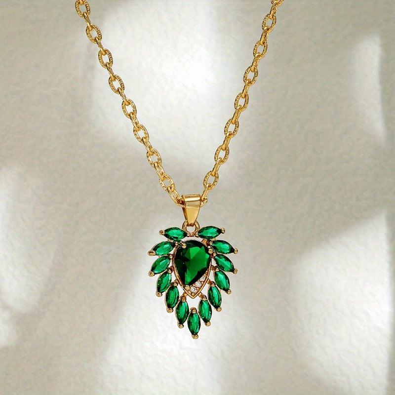 Smaragdketting Matilde in goud