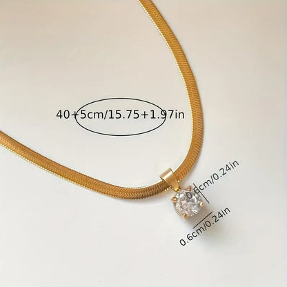 Elegante hangerketting met glinsterende stenen in goud