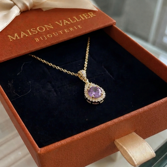 Ketting met halohanger Lavena in goud