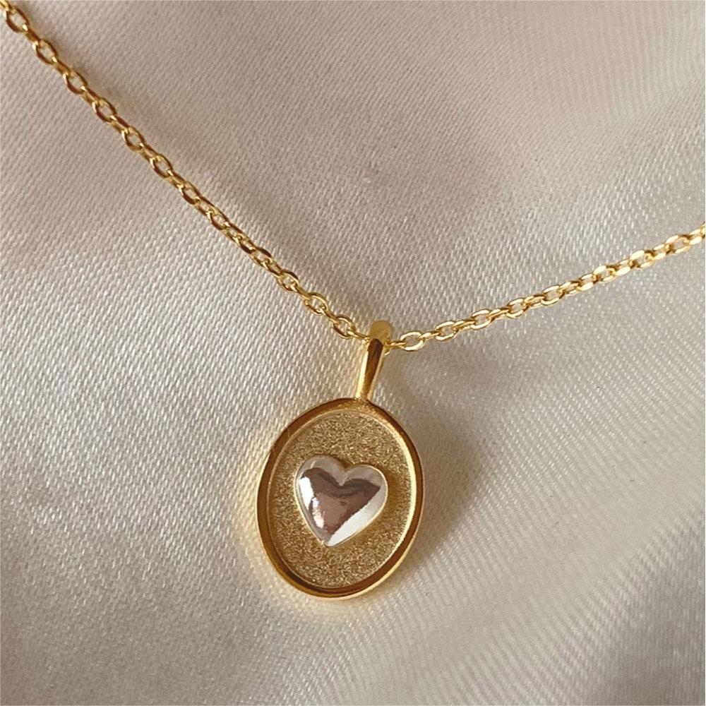 Retro hartketting in goud