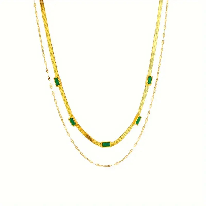 Retro dubbellaagse ketting Sorella in goud