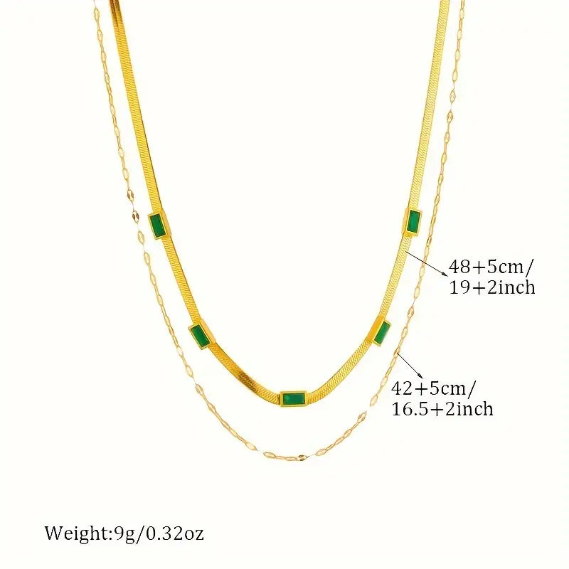 Retro dubbellaagse ketting Sorella in goud