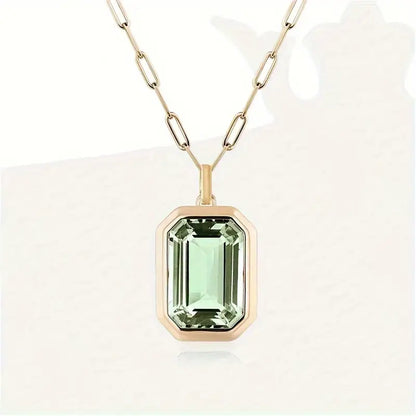 Ketting Sofia met smaragdsteen in goud