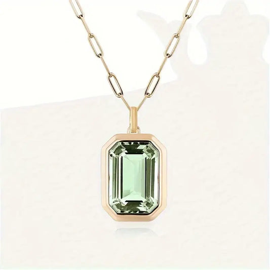 Ketting Sofia met smaragdsteen in goud