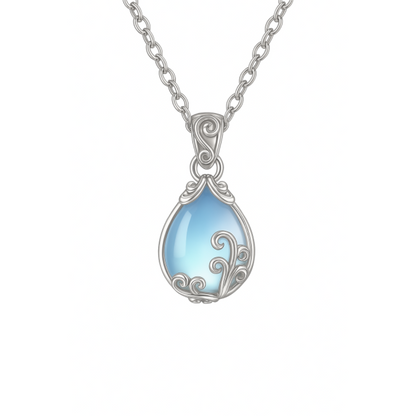 Ketting Soraia met maansteen in goud