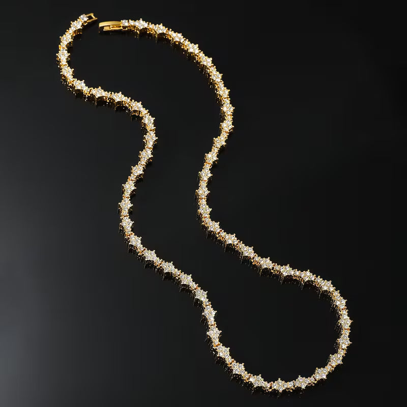 Klassieke tennisketting in goud