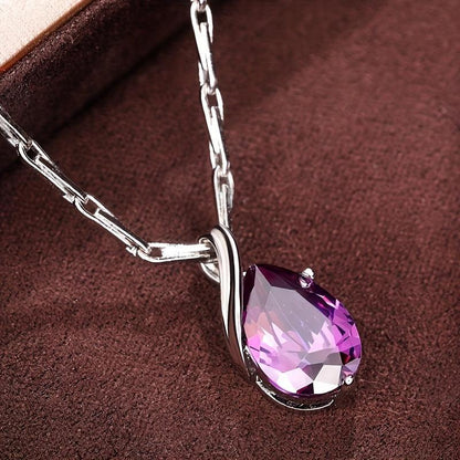 Ketting Verena met amethist in goud