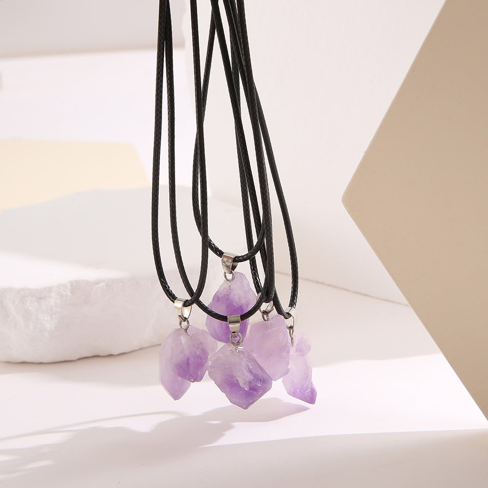 Amethist ketting Xana in goud