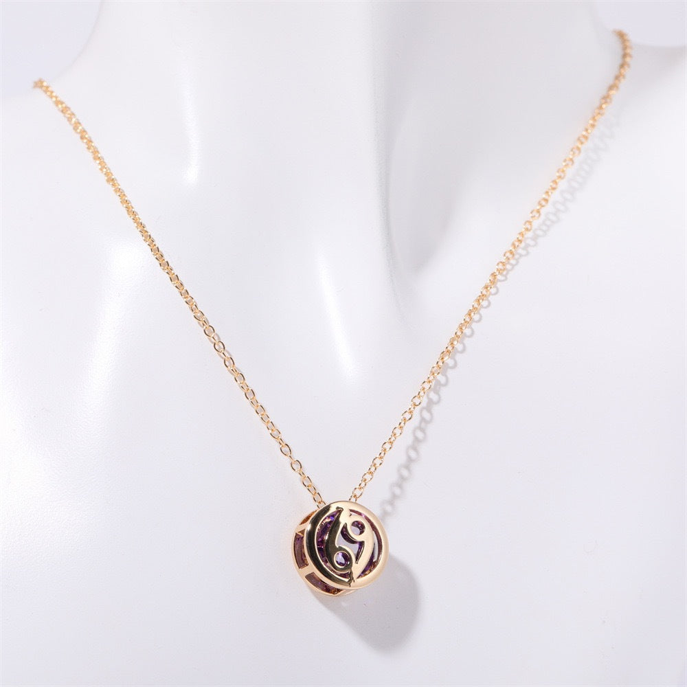 Dubbelzijdige sterrenbeeldketting in goud