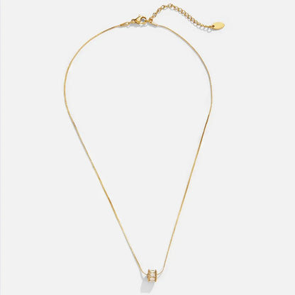 Ketting Élina met gepolijste kralen in goud