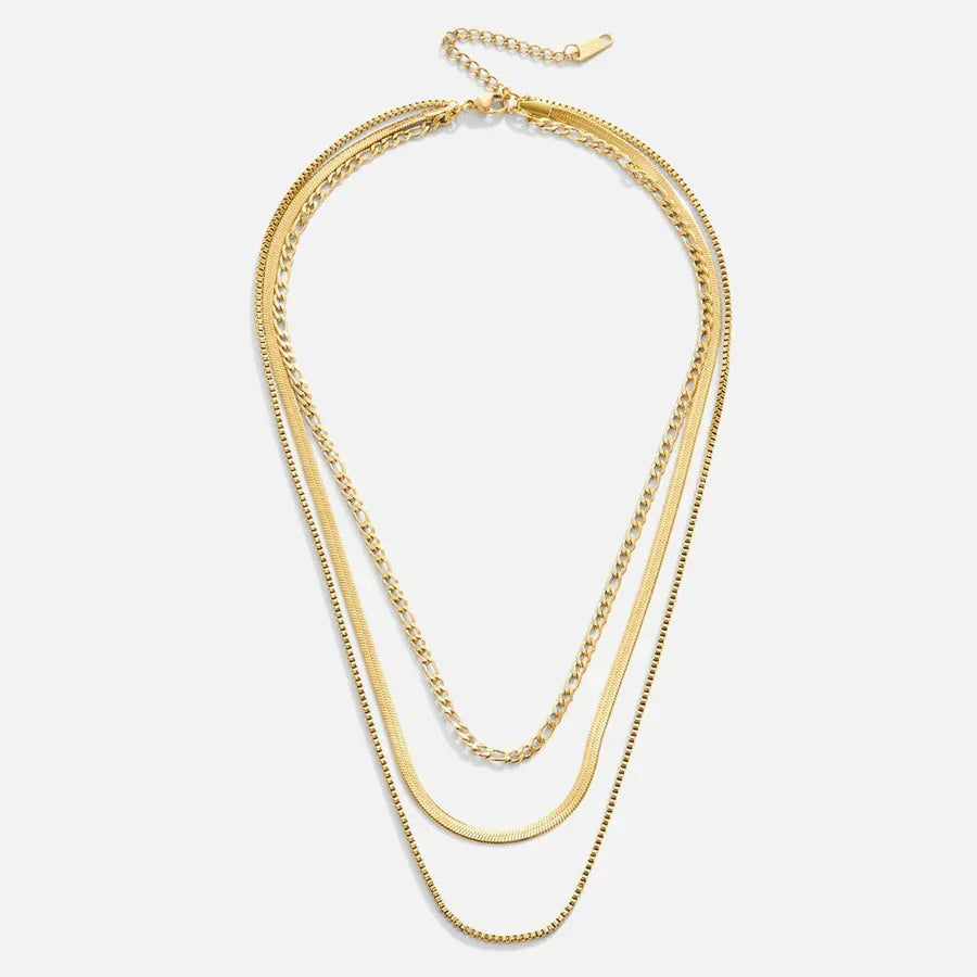 Gelaagde ketting Vienne in goud