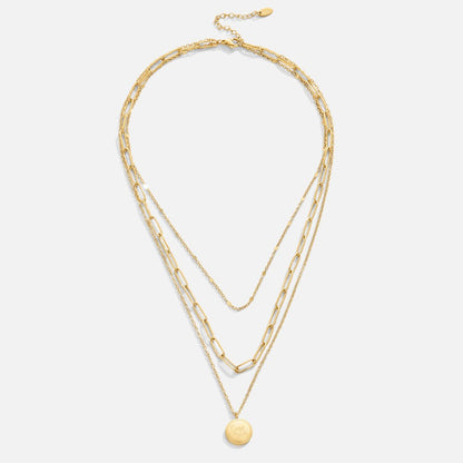 Gelaagde muntenketting Janie in goud