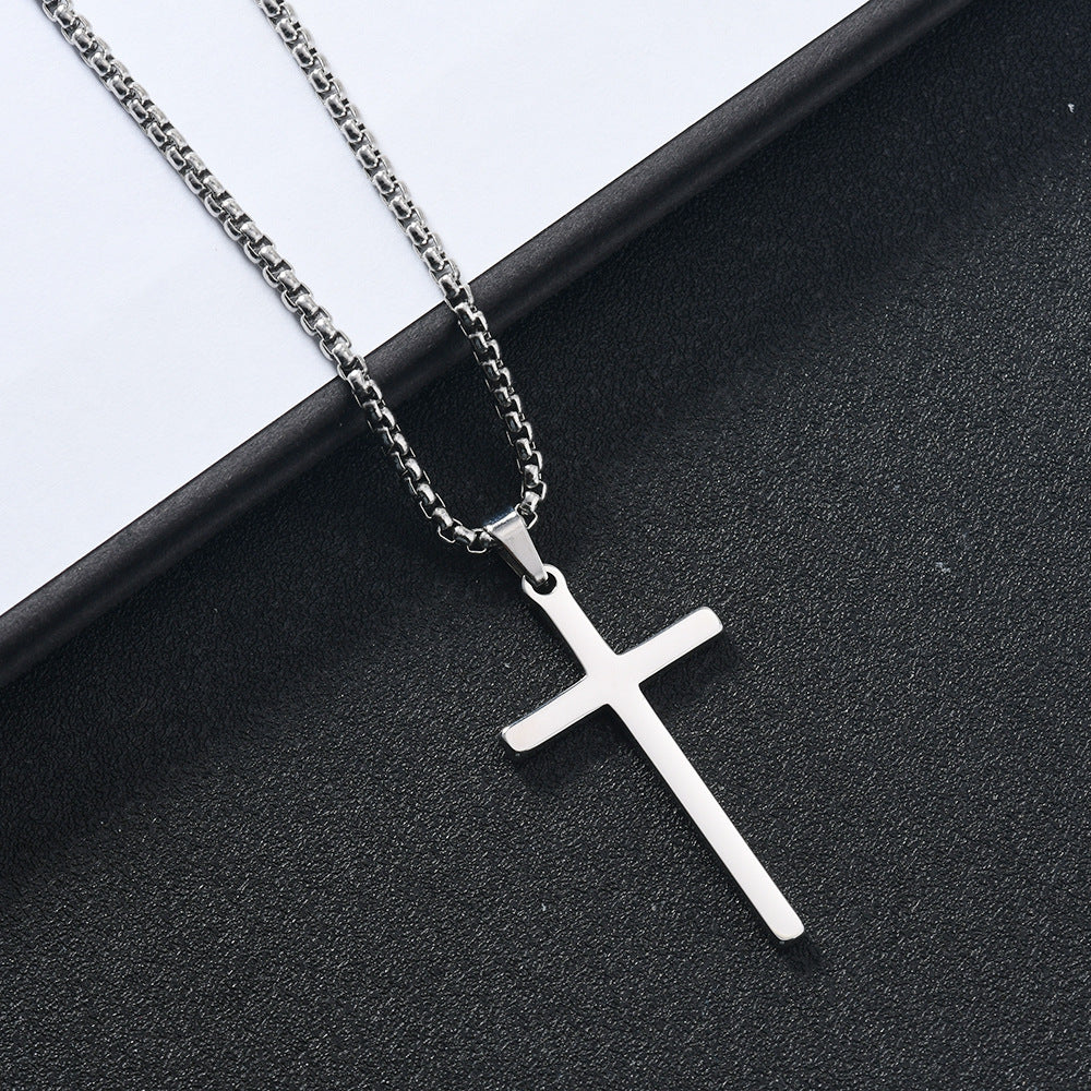 Kruisketting Verheven Geloof in wit goud
