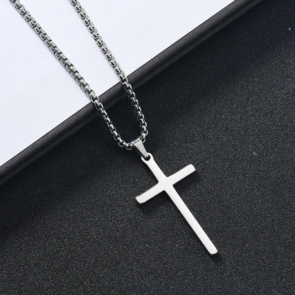 Kruisketting Verheven Geloof in wit goud