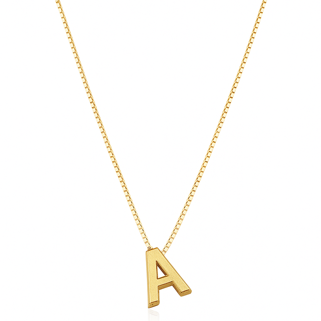 Initialenketting in goud