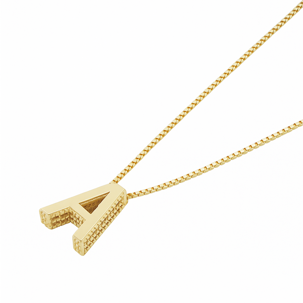 Initialenketting in goud
