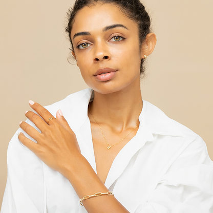 Initialenketting in goud