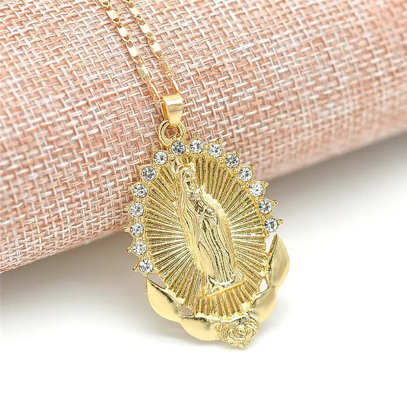 Ketting met Mariamedaille in goud