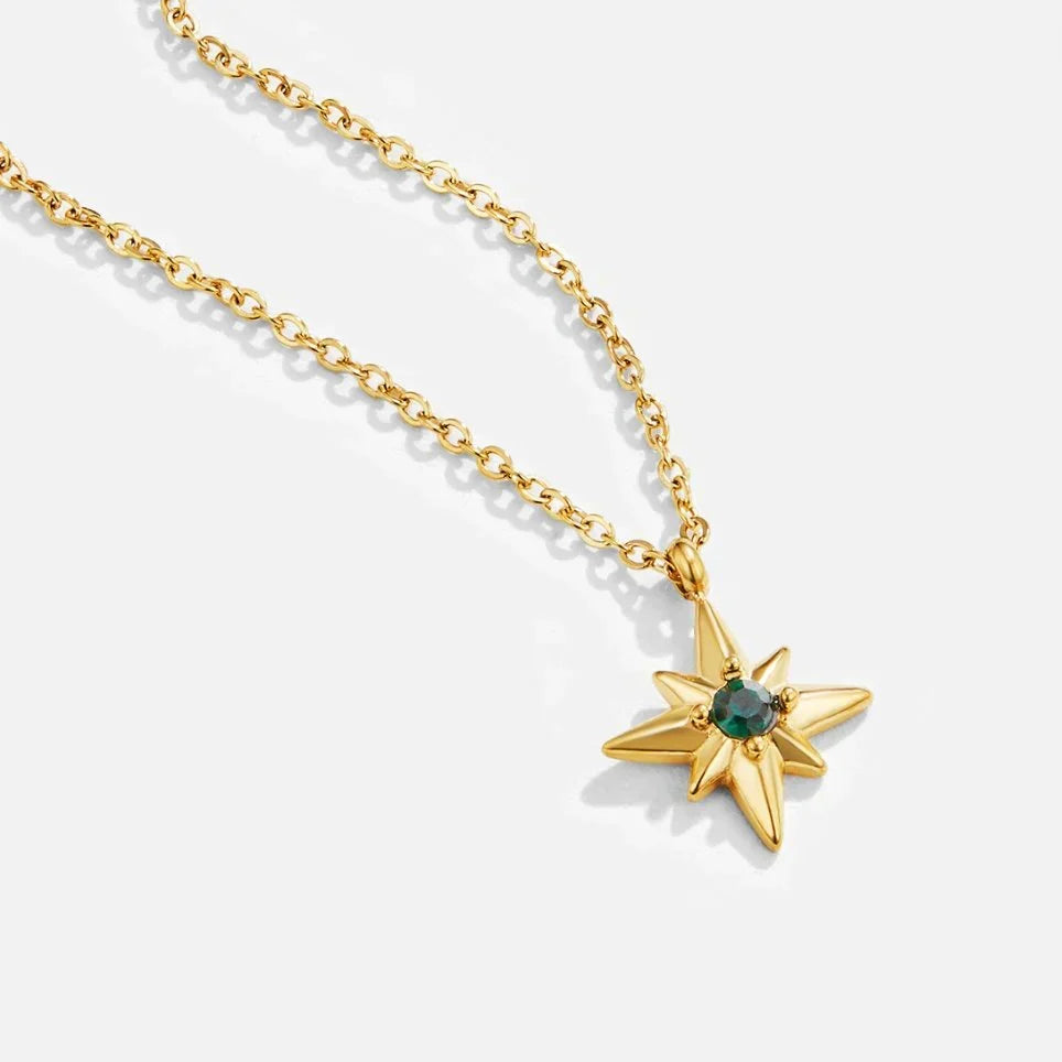 Hemelse edelsteenketting Estelle in goud