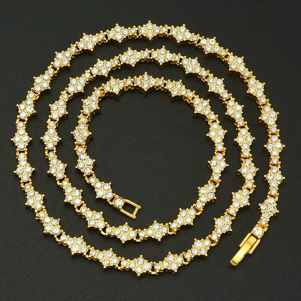 Klassieke tennisketting in goud