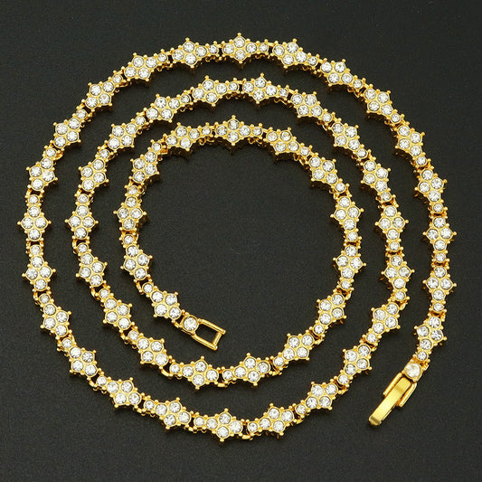 Klassieke tennisketting in goud