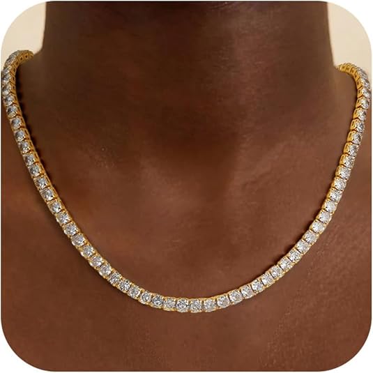 Tennisketting in goud