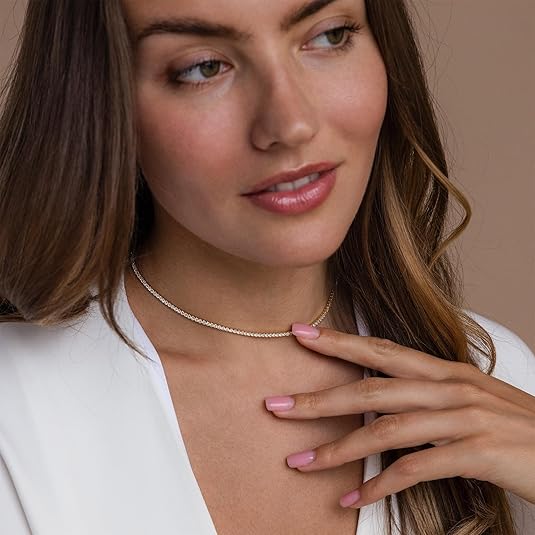 Tennisketting in goud