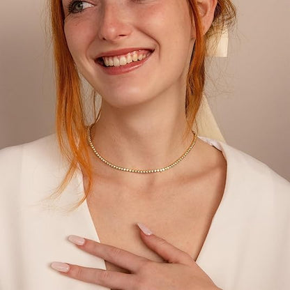 Tennisketting in goud