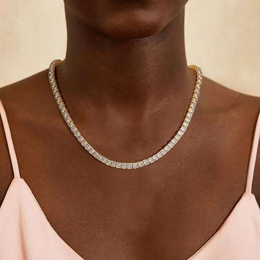 Tennisketting in goud