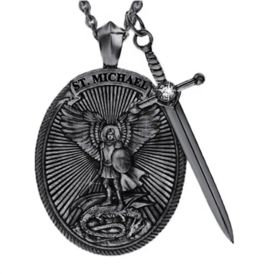 Decoratieve retro herenketting | Tweekleurig goud