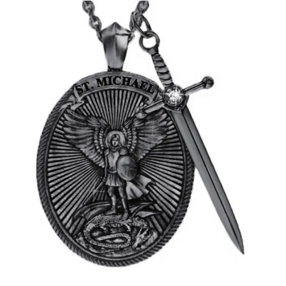 Decoratieve retro herenketting | Tweekleurig goud
