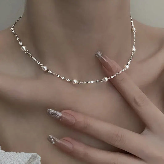 Elegante ketting met glanzende parels | Goud