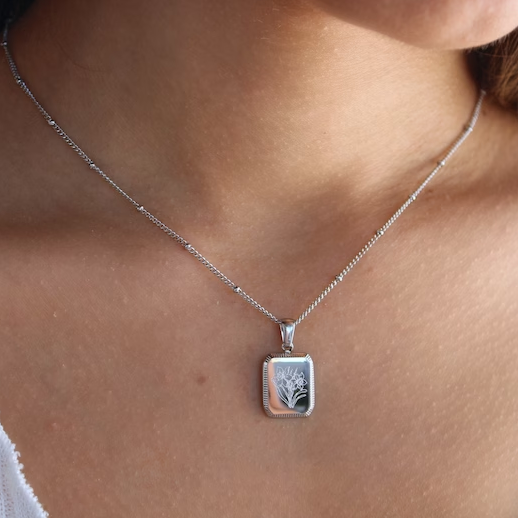 Retro ketting in wit goud