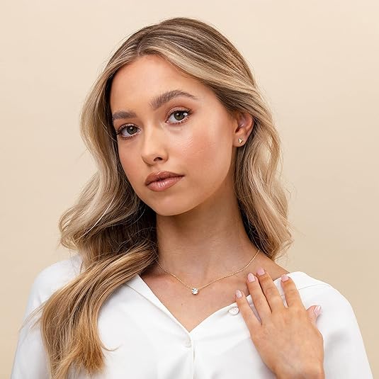 Kristallen ketting Aurore in goud