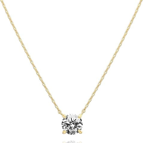 Kristallen ketting Aurore in goud