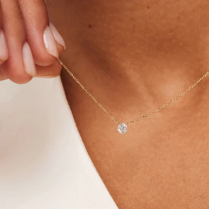 Moissanietketting Cléa in goud