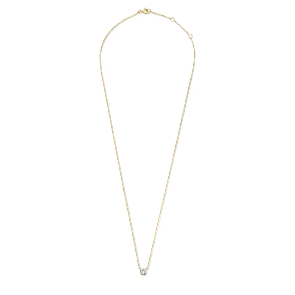 Moissanietketting Cléa in goud